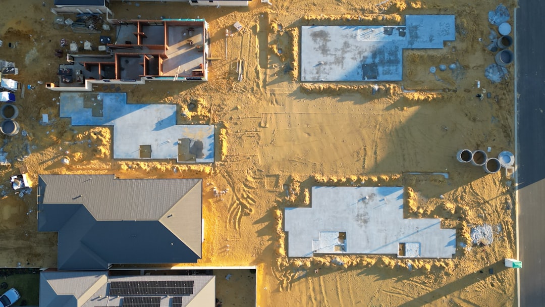 Photo by Ian An aerial view of a house under construction