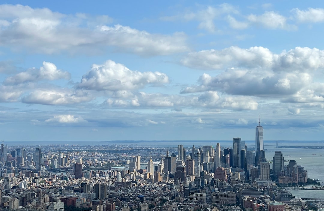 a view of a city from a tall building