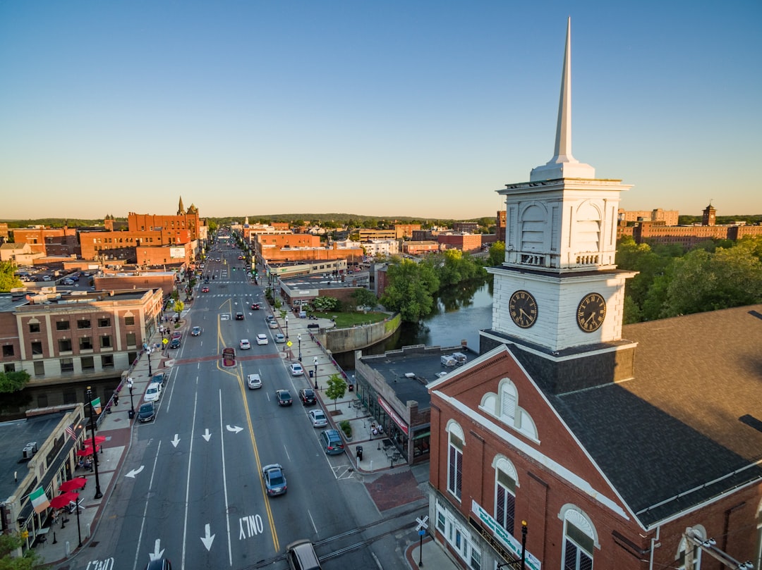 Photo by Seth Dewey aerial shot of building